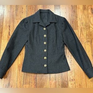 Handmade wool coat with beautiful gold buttons. Size Small